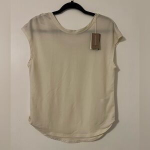 NWT Patagonia Women's Glorya twist Cream Cap-Sleeve Tank Top size S (A311)